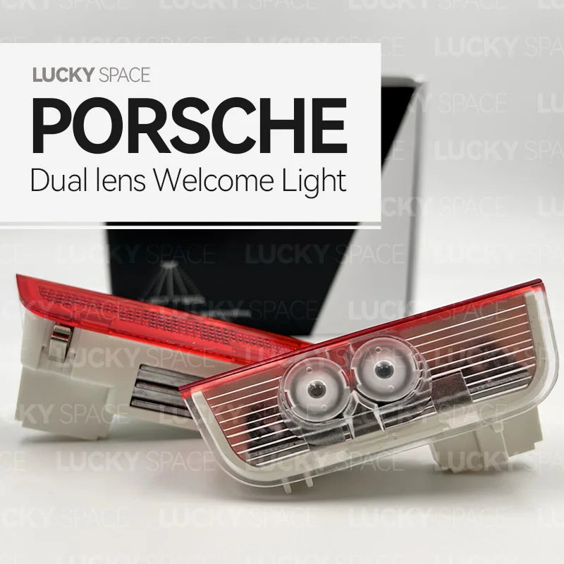Suitable for Porsche Cayenne dynamic welcome light Macan718 991 car door light, car modification atmosphere projection light