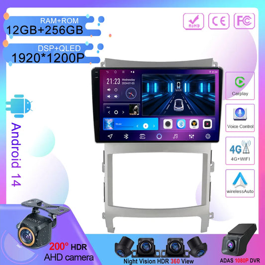For Hyundai Veracruz ix55 2006 - 2015 Android 14 Car Stereo Multimedia Radio Unit Player GPS Wireless Carplay Android Auto 2din