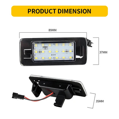 2PCS LED License Number Plate Lights Canbus White For GMC Yukon / Yukon XL 2015 2016 2017 2018 2019 2020 OEM:GM13590043