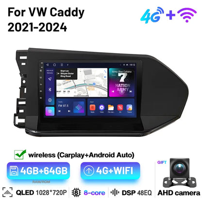 Android 13 Car Radio For VW caddy 2021-2024 Head Unit Carplay Radio Navigation Multimedia Screen Auto carplay Cam Dash 7862CPU