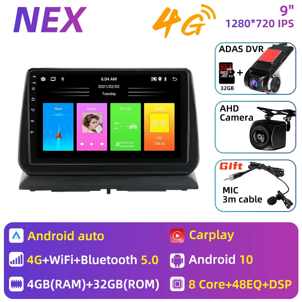 2 Din Android Car Radio for Dodge Nitro 2007-2011 Stereo Carplay Car Multimedia Player GPS Navigation Autoradio Head Unit Auto