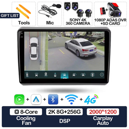 Android 15 Car Radio For Dodge Dart 2012 - 2016 BT Head Unit 4G WIFI Qualcomm GPS NAVI 2DIN Multimedia Video Player QLED LTE 5G