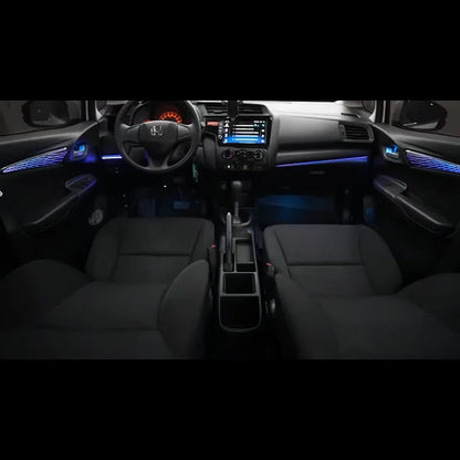 LED Car Lnner Ambient light For Honda Fit  Jezz GK5 2014-2020 Ribbo Grid Dynamic Magic Color Ambience Lamp Button +APP Contr