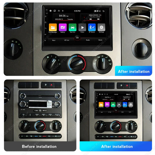 MEKEDE Android 13 2 Din GPS Multimedia Player For Ford 500 F150 Explorer Edge Escape Sport Lincoln Expedition Mustang Car Radio