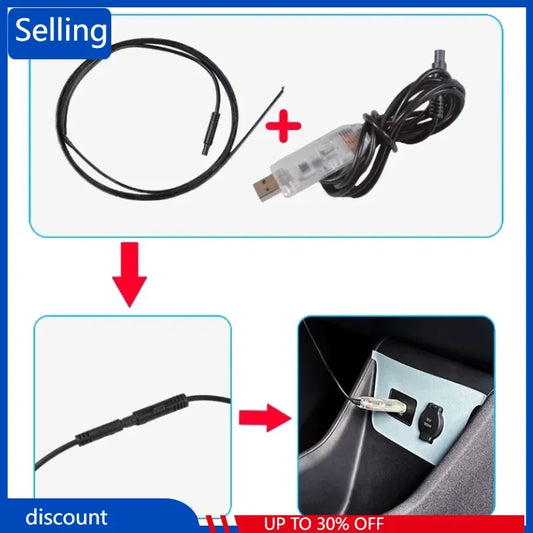 For BYD Seagull 2023-2024 Neon Car LED Interior Lights RGB Ambient Light Fiber Optic Kit With APP Wireless Control LED