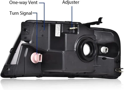 Headlights Compatible with 2004-2008 Ford F150/2006-2008 Lincoln Mark LT (NOT For 2004 F150 Heritage/Flareside Beds Models) Left