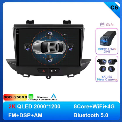 Android 14 Car Radio For Opel Grandland X crossland x 2016-2020 Multimedia Stereo Radio Video Player Carplay autoradio GPS 4G