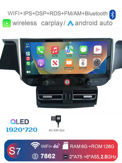FYT 12G+256G Carplay Auto Android 14.0 4G LTE 360 Camera IPS Car DVD Player GPS WIFI Bluetooth Radio For Porsche Macan 2010-2016