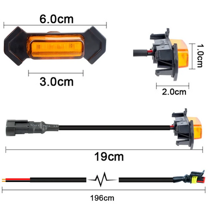 A03Q-For Toyota Tacoma TRD 2016 -2020 Front Grille Lighting LED Grille Lights Kit 20 PCS(Amber Shell Yellow Light)