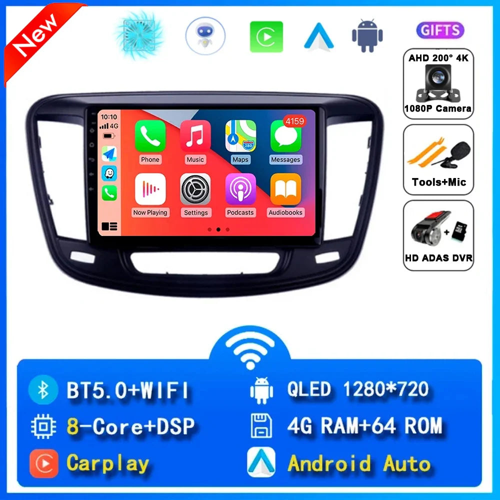 For Chrysler 200 200C 2015 - 2019 Android 14 Radio Video Player Car Autoradio Multimedia Screen Stereo Carplay Navigation