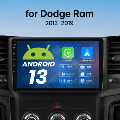 Junsun Car Stereo For Dodge RAM 1500 2013-2019 Intelligent System Wireless Carplay Android Auto GPS Navigation WiFi 4G DSP SWC