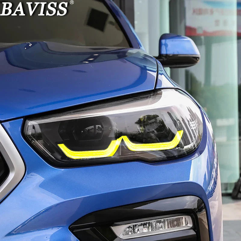 For BMW X5 G05 X6 G06 2019-2021 CSL Yellow DRL Module LED Headlight Unit DRL Driving Light  plug and play 1 pair