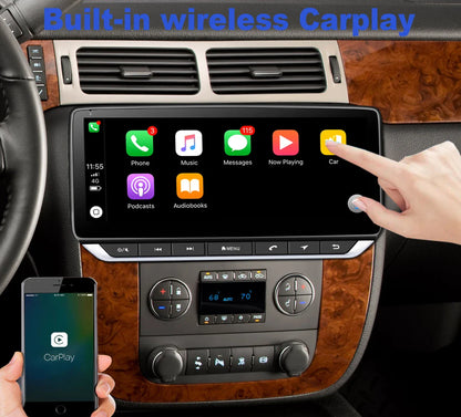 Topdisplay 10.25" QLED Touchscreen Car Radio for GMC Sierra Yukon Acadia 2007-2013 8-Core CPU CarPlay Android Auto Screen