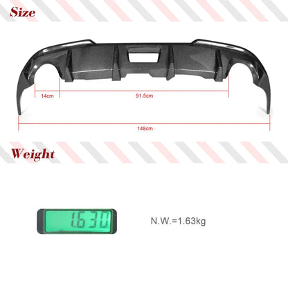 Car Rear Bumper Lip Diffuser for Infiniti G37 Base Sedan 2010-2013 Rear Bumper Diffuser Splitters Body Kits Carbon Fiber / FRP