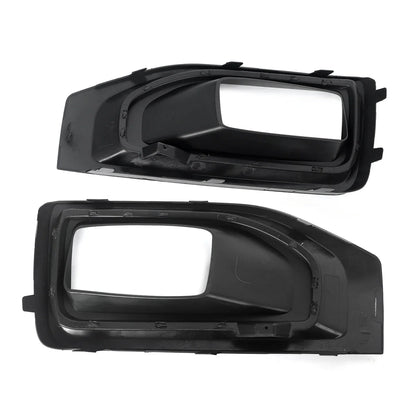 Pair Glossy Black Fog Lights Frame Shell Replace For 2015-2020 GMC Yukon / Yukon XL Fog Lights Bezel Cover Trim Chrome Auto Part