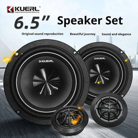 Car Audio Modified Front Door Two-Way Speaker 6.5 Inch Set DC-12V Max Power 160w RMS 40w Car Interior Professional Speaker