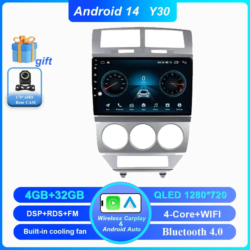 Android Car Radio Multimidia Player For Dodge Caliber Jeep Compass 1 MK Patriot 2006 - 2010 Auto GPS Navigation Carplay 2din DVD