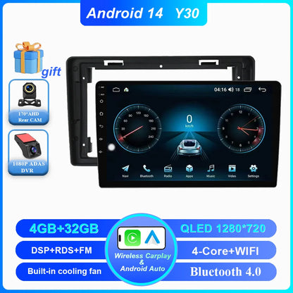 Car DVD Android 14 Radio Stereo For Citroen C2 C3 2001 2002 2003 -2010 Auto Multimedia Video Player GPS Navigation NO 2Din WIFI
