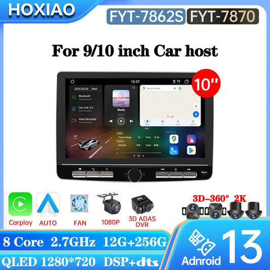 UIS7870 Android 13 Universal Car Radio Carplay auto WIFI6 360 camera Multimedia Player GPS Navigation DSP DTS DVR Head Unit
