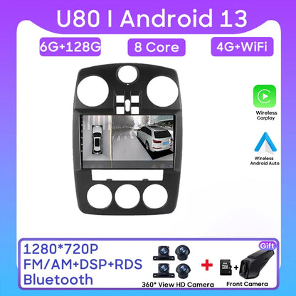 Android Radio For Chrysler PT Cruiser 2007-2009 Stereo Head Unit GPS Navigation Multimedia Player Mirror Link Carplay 8 Core 5G
