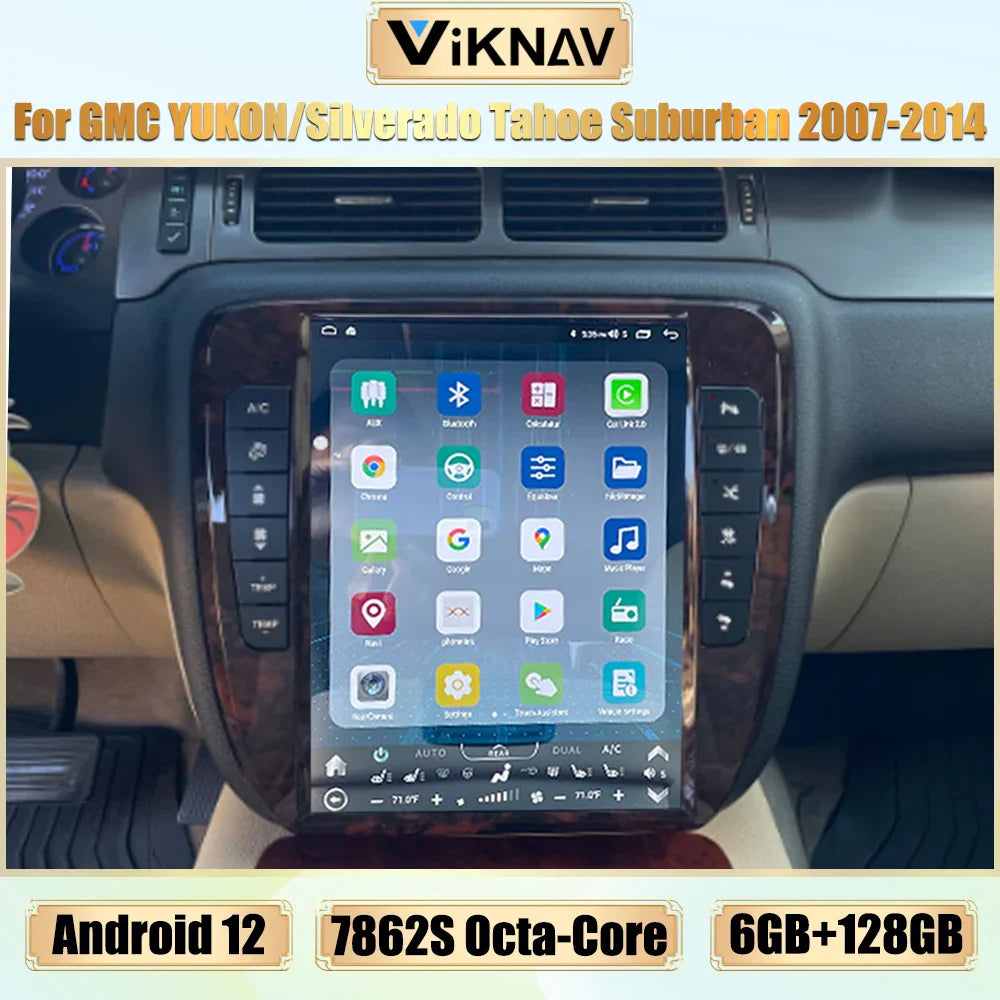 Android 12 Car Radio 13 Inch For GMC YUKON/Silverado Tahoe Suburban 2007-2014 GPS Navigation Carplay Multimedia Player Head Unit