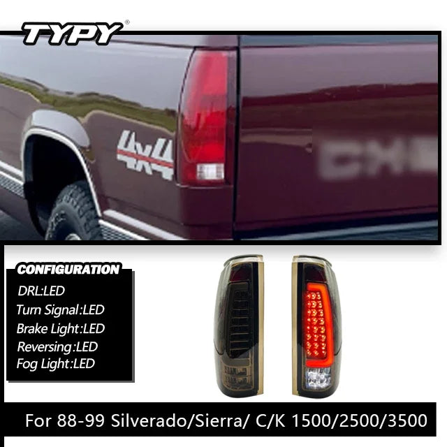 TYPY LED Tail Light for Chevy GMC 1988-1999 C/K Pickup Truck Silverado Suburban Sierra Tahoe Yukon Turn Signal Brake Light