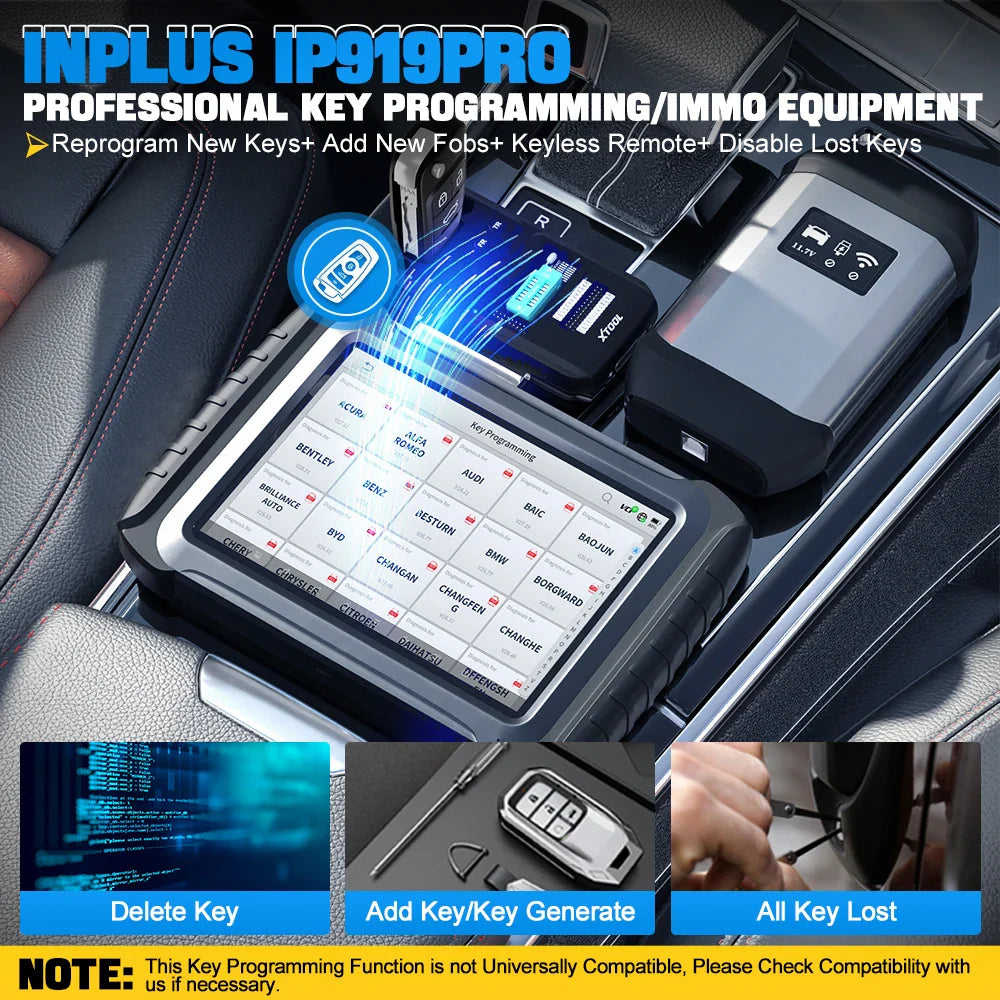 XTOOL INPLUS IP919PRO Car Diagnostic Scanner Automotivo Tools ECU Coding Programming 42 Service CANFD DOIP Topology FCA AutoAuth