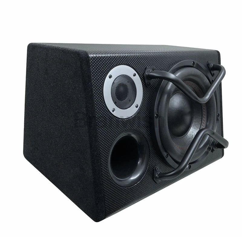 200W 10 Inch Bluetooth Trapezoidal Subwoofer Car Audio Power Active Subwoofer Speaker Car Woofer 12/220V with Remote Control