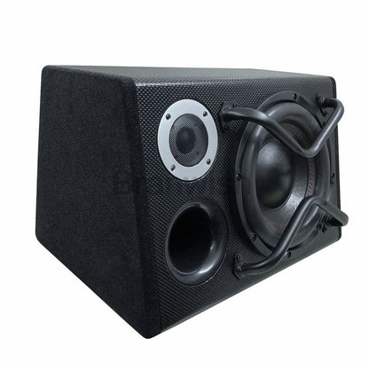 200W 10 Inch Bluetooth Trapezoidal Subwoofer Car Audio Power Active Subwoofer Speaker Car Woofer 12/220V with Remote Control