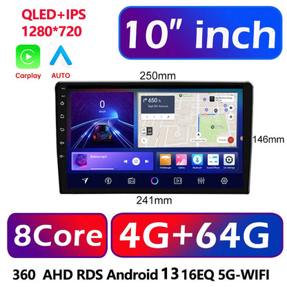 2 din Car play Android Radio Multimedia 7 9 10 inch CarPlay Android 13 Auto  stereo receiver Player 2DIN GPS 4G 64G
