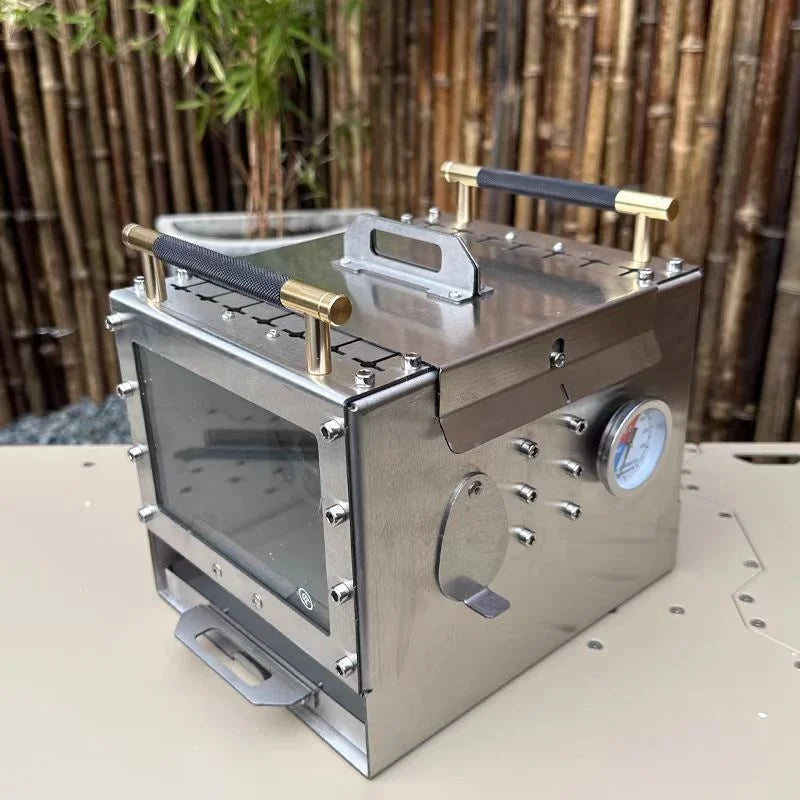 SmiiloDon-Outdoor BBQ Stove Smokeless Stainless Steel Mini Oven Portable Charcoal Camping BBQ Stove Cool Camping Equipment