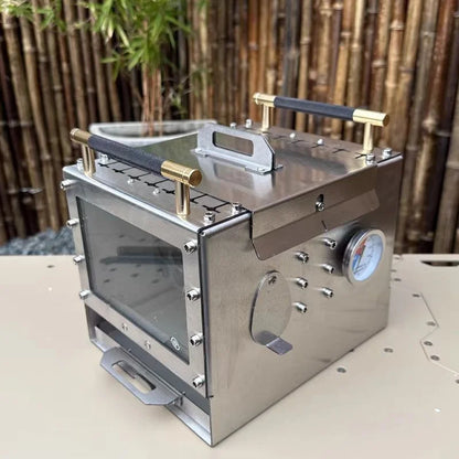 SmiiloDon-Outdoor BBQ Stove Smokeless Stainless Steel Mini Oven Portable Charcoal Camping BBQ Stove Cool Camping Equipment