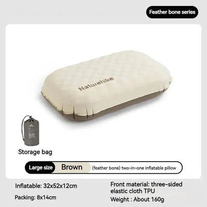 Naturehike Inflatable Pillow 3D Sponge Ultralight for Outdoor Camping Travel Neck Sleeping Self Inflating Air Pillow Portable