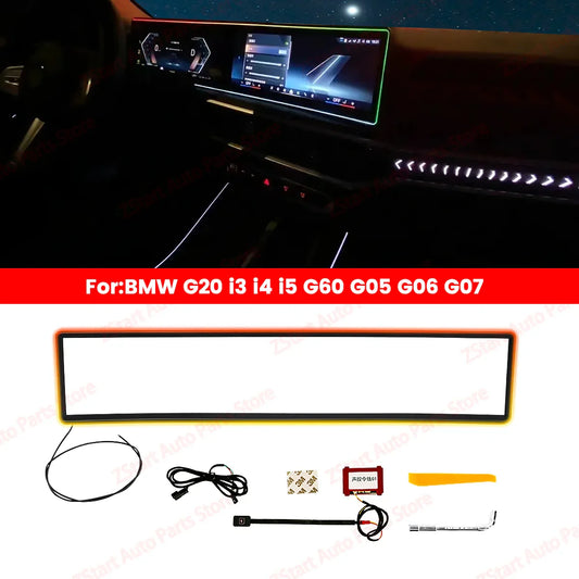 11 Color LED Screen Light Ambient Light For BMW G20 G26 G60 G05 X5 G06 X6 G07 X7 M3 M4 i3 i4 i5 Series Car Monitor Display Part