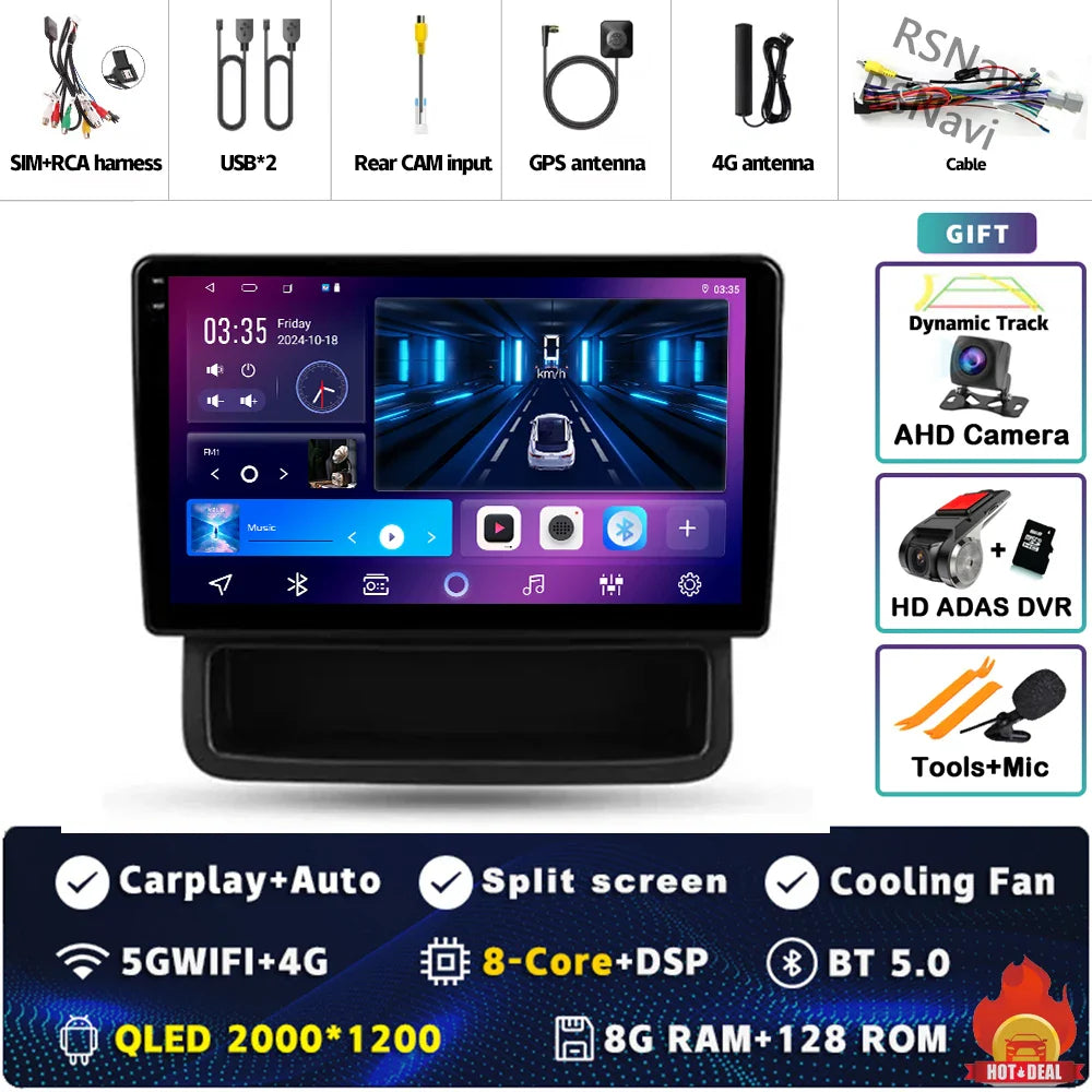 Android 14 Carplay Auto For Renault Trafic 2 For Opel Vivaro A For Nissan primastar 2006 - 2014 Car Radio Stereo Player Video BT