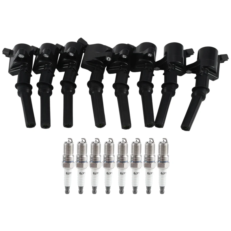 A11M-8 Piece 3W7Z12029AA SP-479 Ignition Coil&Spark Plug As Shown Plastic For Ford Lincoln F150 E-350 E-250 E-150