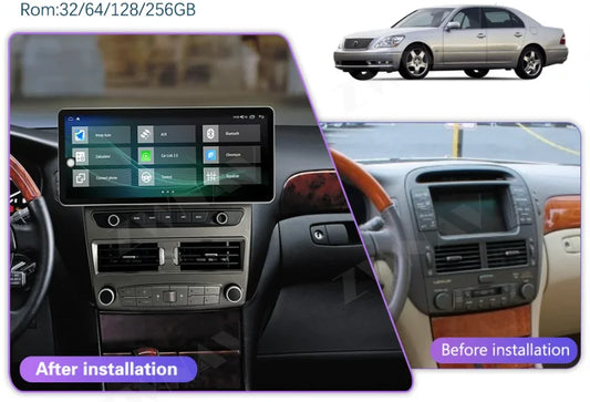 For Lexus LS430 2004 2005 GPS Android 12 Screen Radio Audio Stereo Auto Automotive Multimedia Player Head Unit Carplay Bluetooth