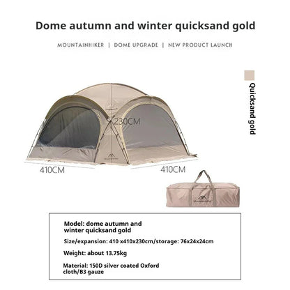 Mountainhiker Outdoor Camping Dome Autumn Winter Tent Travel Outdoor Leisure Picnic Round Canopy Awning Camping Shelters