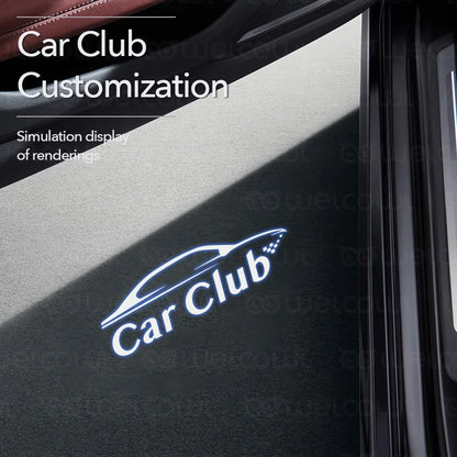 Car Club Door Light Customization Projection Icon Door Welcome Light Design Company Hotel Vehicle Modification HD lamp Glass