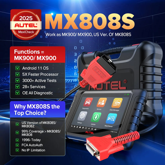 Autel MX808S Car Diagnostic Tool Automotive Code Reader OE All Systems Diagnostics Bidirectional OBD2 Scanner PKMX808 MK808S