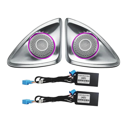 For Mercedes Benz C-Coupe 2015-2021 C205 4D Rotating Tweeter Speaker 64 colors LED Ambient Light