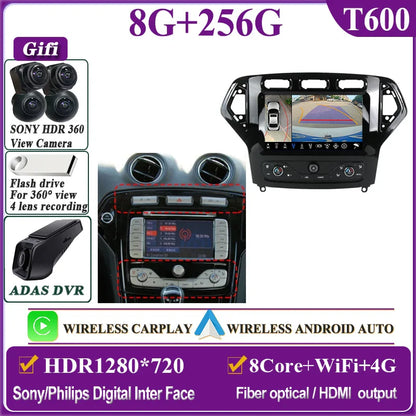 Autostereo 14 For Ford Mondeo MK4 2007-2014 Car Multimedia Video Player GPS Navigation Radio Android 13 Auto Carplay No 2Din DVD
