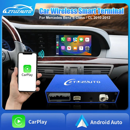 Wireless Carplay Android Auto for Mercedes Benz  S-Class / CL W221 2010-2012 NTG3.5 , Support Mirrorlink, Navigation, Camera
