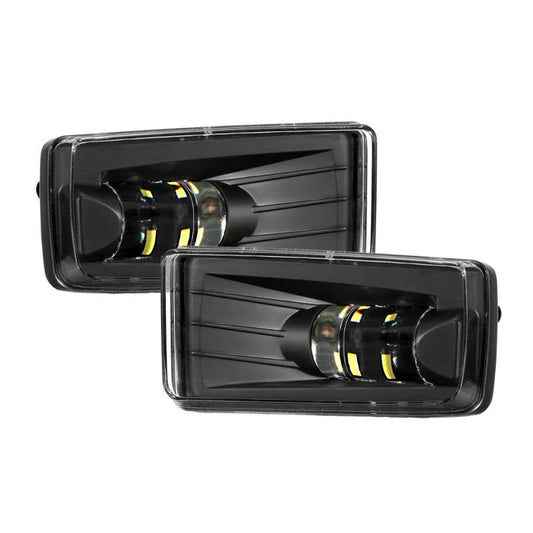 Fit for CHEVY TAHOE 2007-2017 GMC YUKON 2015-2016  Black Sliver Lights LED Fog Lights W/ 5202 Bulbs Fog Lamps Assembly