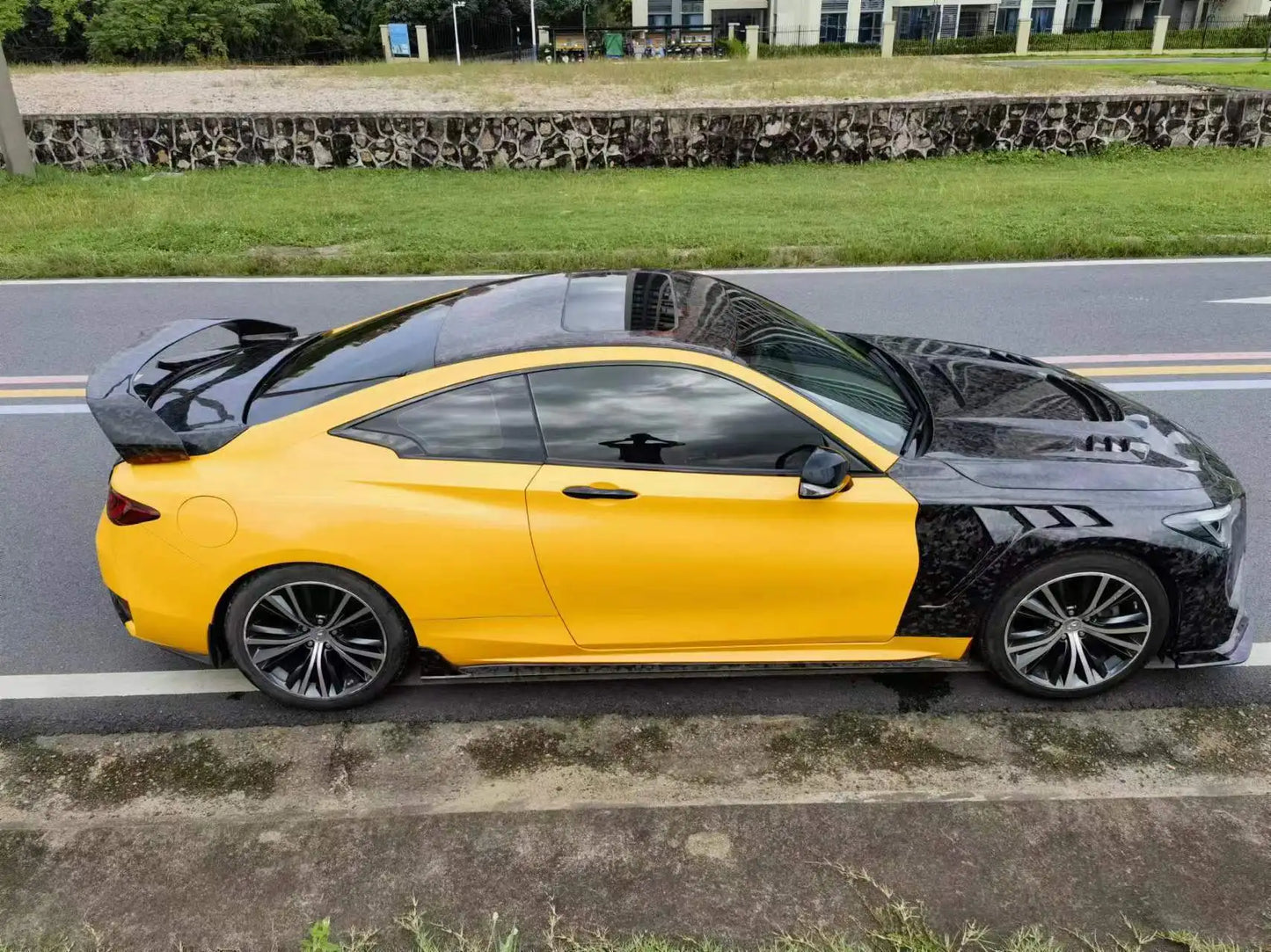 MRD Q60 Carbon Fiber Body Kits for Infiniti Q60 Carbon Hood Bumper Front Lip Fender Spoiler Trunk Diffuser