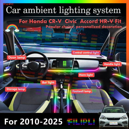 FILIPLI Car LED Interior Ambient Lights For Honda: Brighten Your Drive with Energy-Efficient LED Lights