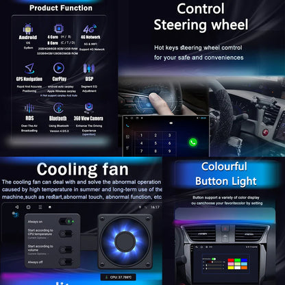 Android 14 WiFi For Mazda CX9 TB 2006 2007- 2010 2016 Car Radio Multimedia Player DSP Stereo GPS 4G Split Screen Bluetooth