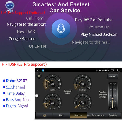 LEHX L6Pro 4G LTE DSP Car Radio Android Auto Video Multimedia Player For Jeep Renegade 2016-2020 Carplay 2din dvd Autoradio  gps