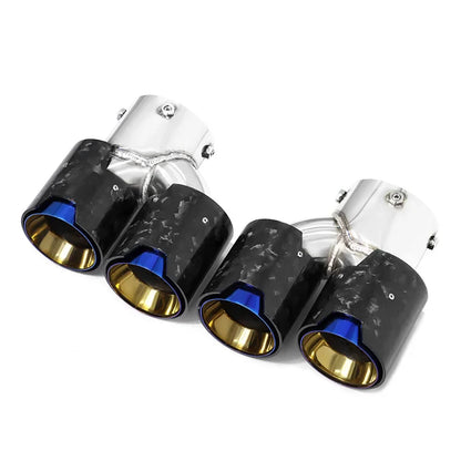 For BMW G20 G21 M340i G42 440i G22 M240i Dual Four Out M Exhaust Carbon Fiber Muffler Tip Exhaust System Nozzle Tailpipe 2020+