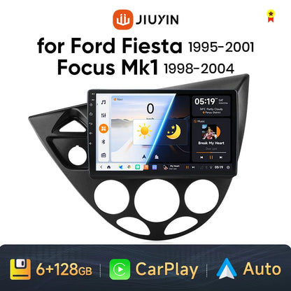 JIUYIN Wireless CarPlay Android Auto Radio for Ford Fiesta 1995-2001 Focus MK1 1998-2004 GPS 2din autoradio